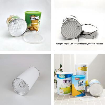 Customized environmentally friendly tear-off easy-open cylindrical kraft paper can cardboard tube packaging