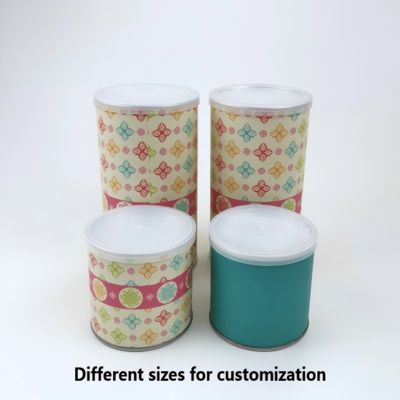 Customized printing bottom hand-sealed food tea dried fruit paper tube packaging food tin cans