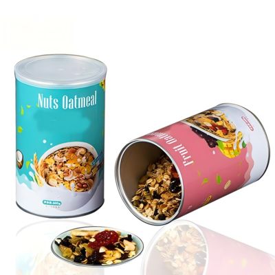 Custom hot stamping round box zero environmental protection kraft paper packaging food packaging