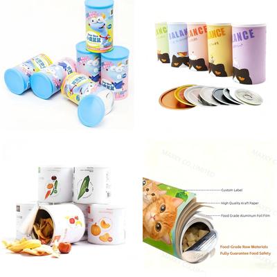 Cardboard Kraft Paper Empty Packaging Suitable For Supplement Baby Food Powder Paper Tube Packaging Box