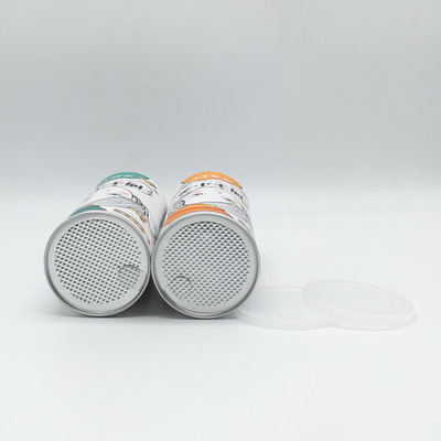 Custom printed sealed paper tube with easy open lid for powder packaging food grade eco-friendly can container