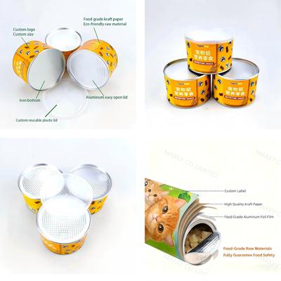 Customized pet food packaging, cat food packaging, pet snack paper tube environmentally friendly packaging