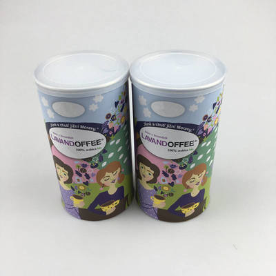 Custom wholesale eco-friendly paper coffee packaging jars with airtight lids