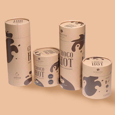 Food-grade paper tube boxes, custom-made round packaging, tea paper tubes, environmentally friendly packaging.