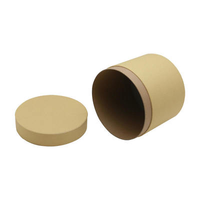 Round cardboard boxes with printed logo, kraft paper tubes, customizable colors, suitable for jewelry packaging.