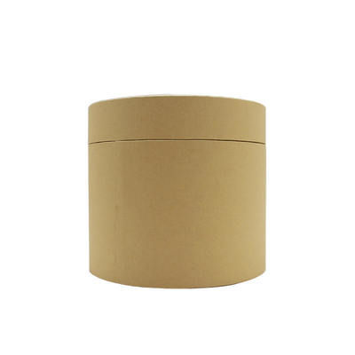 Round cardboard boxes with printed logo, kraft paper tubes, customizable colors, suitable for jewelry packaging.