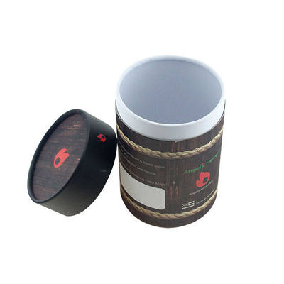 Custom-printed hollow round high-cylinder cardboard biodegradable tea box eco-friendly packaging