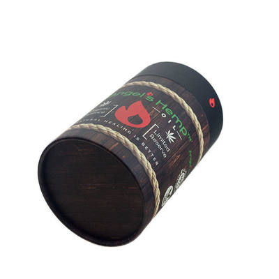 Custom-printed hollow round high-cylinder cardboard biodegradable tea box eco-friendly packaging