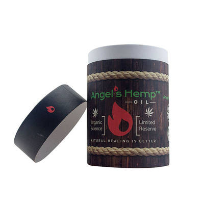 Custom-printed hollow round high-cylinder cardboard biodegradable tea box eco-friendly packaging