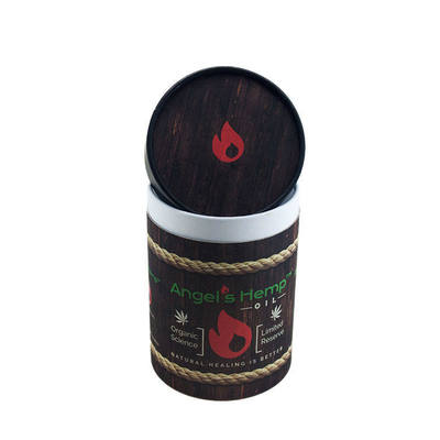 Custom-printed hollow round high-cylinder cardboard biodegradable tea box eco-friendly packaging