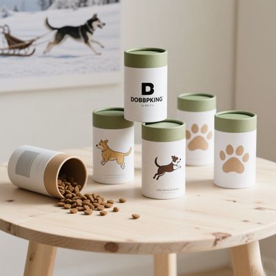 Customizable color-coated, eco-friendly printed packaging rolls and empty paper tubes, suitable for pet food.