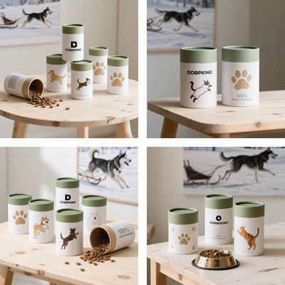 Customizable color-coated, eco-friendly printed packaging rolls and empty paper tubes, suitable for pet food.