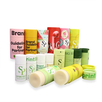 Push-type lip balm deodorant packaging paper tube custom environmentally friendly biodegradable container