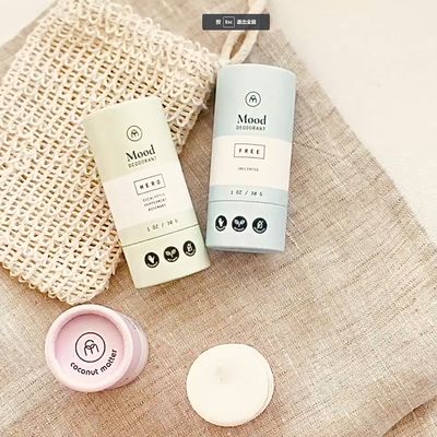 Biodegradable custom cosmetic paper tubes, suitable for deodorants, lip balms, lipsticks, and other products.