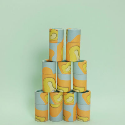 Push-type solid perfume deodorant, tube packaging container, kraft paper lip balm box