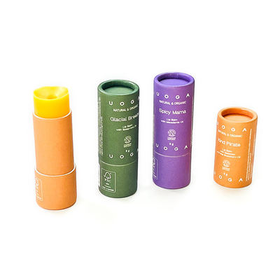 Eco-friendly kraft paper packaging round box lipstick push-pull paper tube