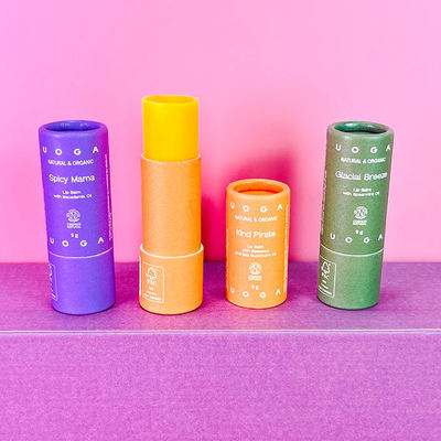 Eco-friendly kraft paper packaging round box lipstick push-pull paper tube