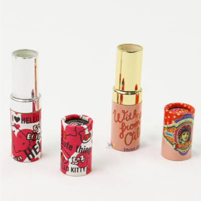 Environmentally friendly press-type lip balm tube packaging, lipstick box, 75g food-grade kraft paper tube.