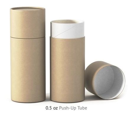 Customized eco-friendly 40ml/1.2oz empty OEM cosmetic deodorant push-pull paper tube box