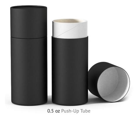 Customized eco-friendly 40ml/1.2oz empty OEM cosmetic deodorant push-pull paper tube box