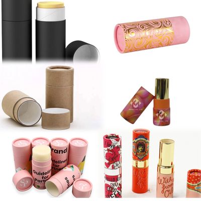 Eco-friendly custom-made empty 0.3 oz lip balm paper tube packaging