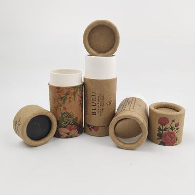 Factory direct, eco-friendly custom kraft paperboard lipstick tube deodorant container, 2 ounces