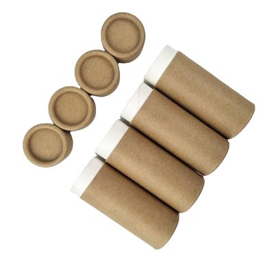 Push-type lip balm, lipstick, deodorant, kraft paper tube biodegradable packaging, cardboard.