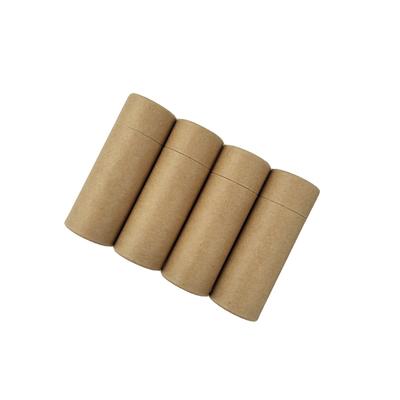 Push-type lip balm, lipstick, deodorant, kraft paper tube biodegradable packaging, cardboard.