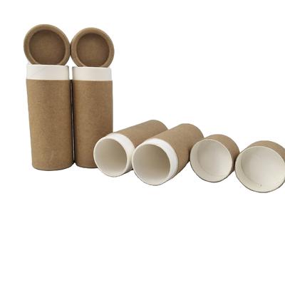 Push-type lip balm, lipstick, deodorant, kraft paper tube biodegradable packaging, cardboard.