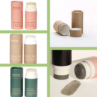 Push-type lip balm, lipstick, deodorant, kraft paper tube biodegradable packaging, cardboard.