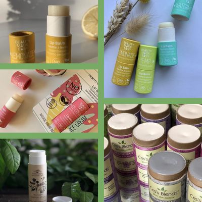 Rotary deodorizing sticks with printed designs - eco-friendly cylindrical cardboard packaging