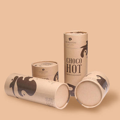 Custom logo cylindrical aluminum foil coffee cans, eco-friendly paper tube packaging