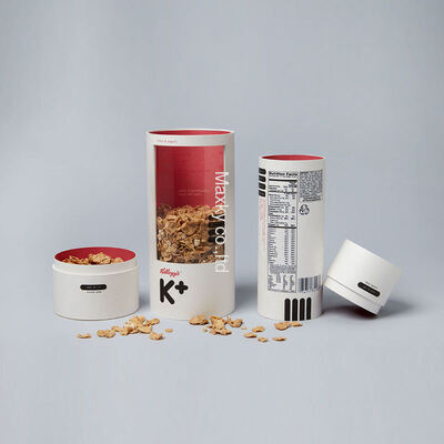 Food-grade paper tubes, paper tubes for canned oatmeal breakfast foods with windows.