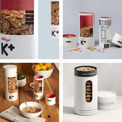 Food-grade paper tubes, paper tubes for canned oatmeal breakfast foods with windows.