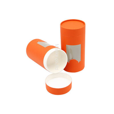 Eco-friendly custom round paper tube packaging box with a window, suitable for socks, towels, etc.