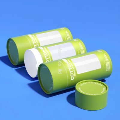 Round paper tube packaging box for clothing and gifts, with a window, suitable for scarves.