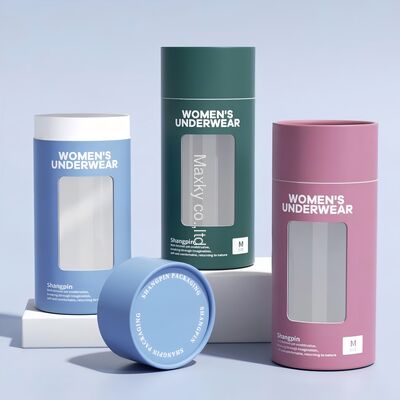 Custom logo white eco-friendly cardboard packaging box with window