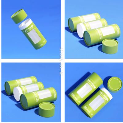 Custom logo white eco-friendly cardboard packaging box with window