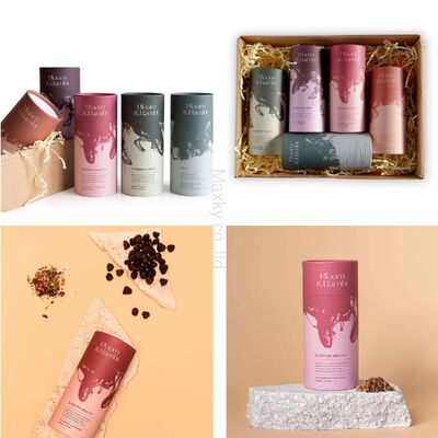 Suitable for coffee and tea packaging boxes, food-grade custom printed paper tube packaging boxes
