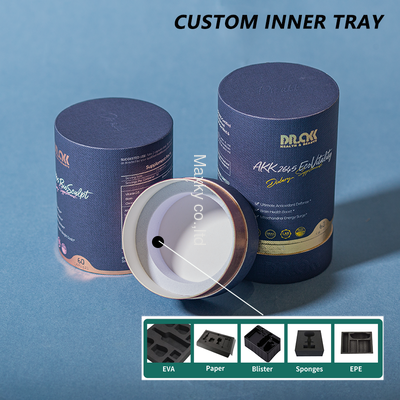 Custom-printed eco-friendly cylindrical essential oil bottles and perfume packaging tubes