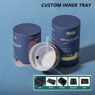 Custom-printed logo luxury face cream packaging kraft paper tube perfume