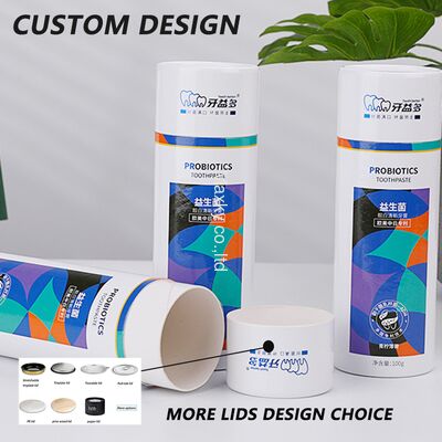 Custom-printed logo luxury face cream packaging kraft paper tube perfume