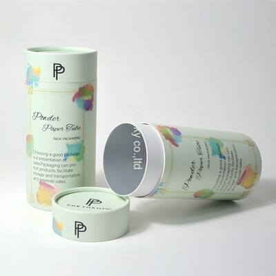 Custom printed dry goods storage containers, round cardboard tubes, tea canisters