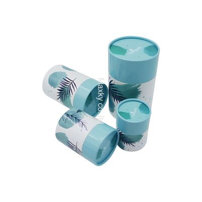 Glassware and tea packaging; round and cylindrical gift boxes made of environmentally friendly cardboard.