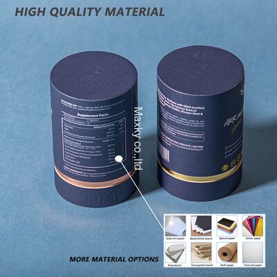 Custom-made food-grade round paper tube packaging, suitable for dried fruit/tea/coffee packaging containers.
