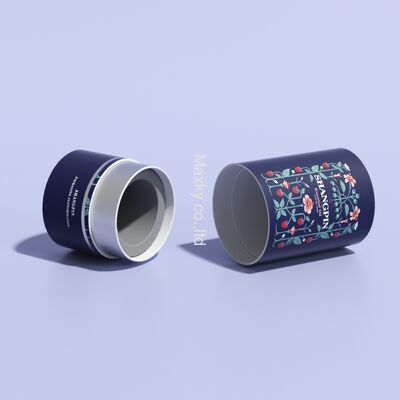 Black round glass bottle aromatherapy gift set, luxurious packaging, paper tube.