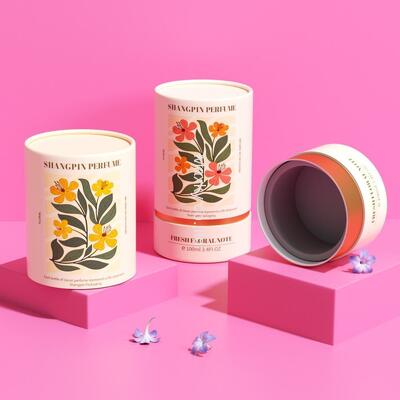 Cosmetic perfume bottles, exquisite paper tubes, cylindrical cardboard, environmentally friendly packaging tubes