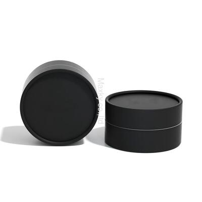 Custom Black Color Cylinder UV Printed Gift Paper Tube Unique Wax Paper Perfume Candle Craft Packaging