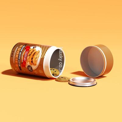 Biodegradable sealing aluminum foil, food-grade biscuit tin packaging, custom paper tube containers
