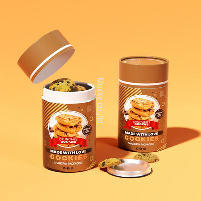 Biodegradable sealing aluminum foil, food-grade biscuit tin packaging, custom paper tube containers